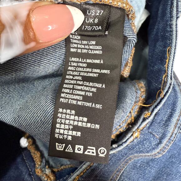 Free People CRVY Mercury Zip Jeans Harper Blue Size 27 Moto Y2K StreetwearDenim - Picture 8 of 15